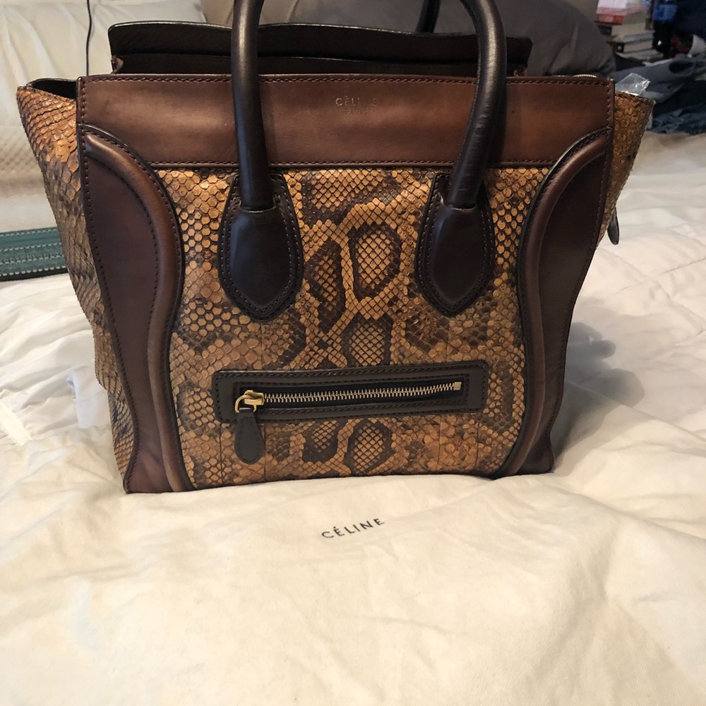 Celine Mini Python Luggage